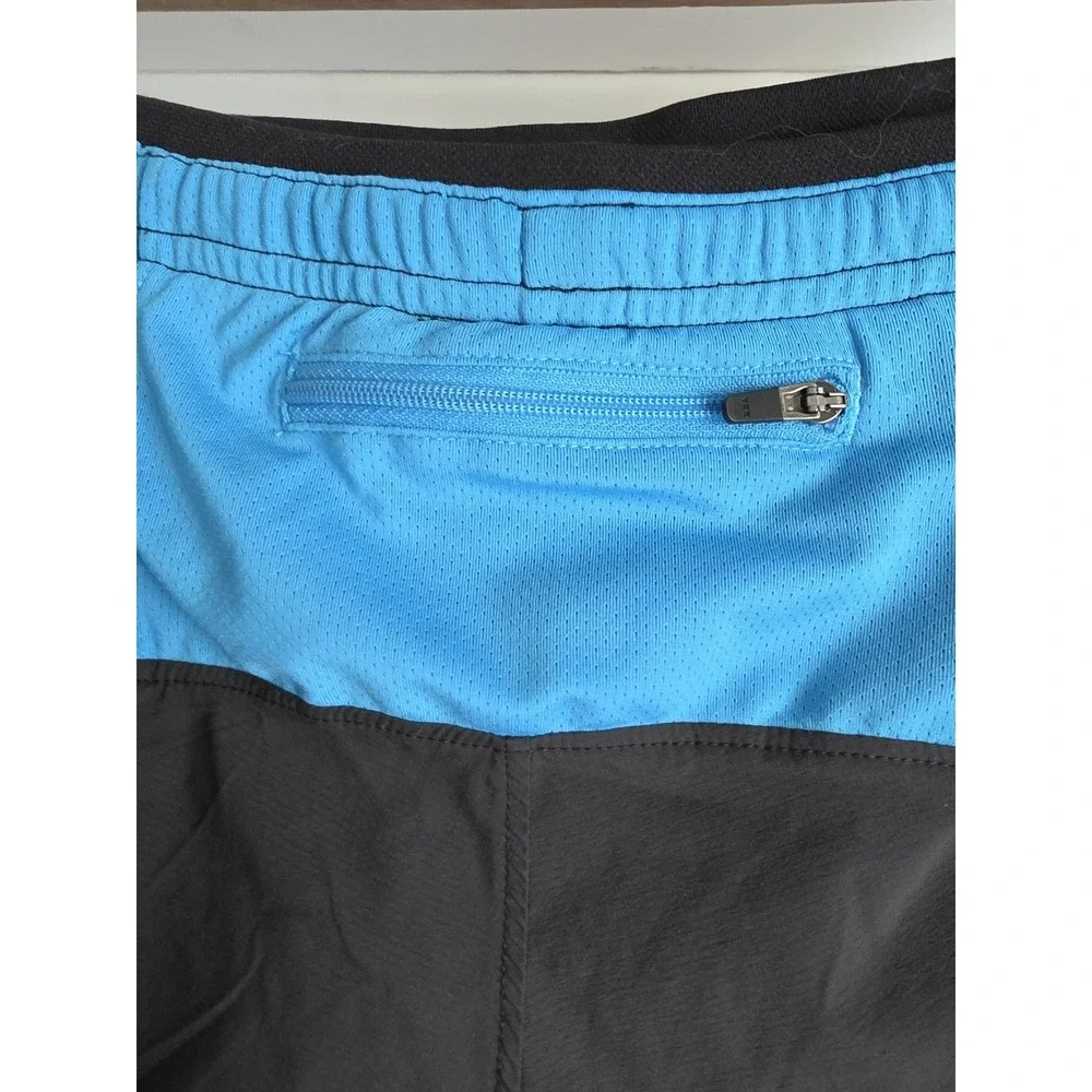 The North Face Shorts Womens XS Black Blue Colorblock Athletic Casual 4in